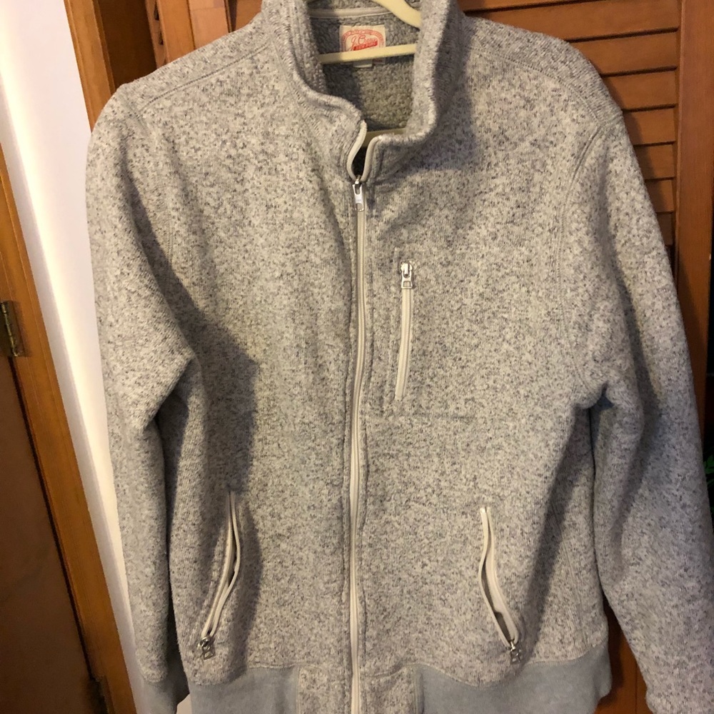 Men’s j crew zip boucle sweater